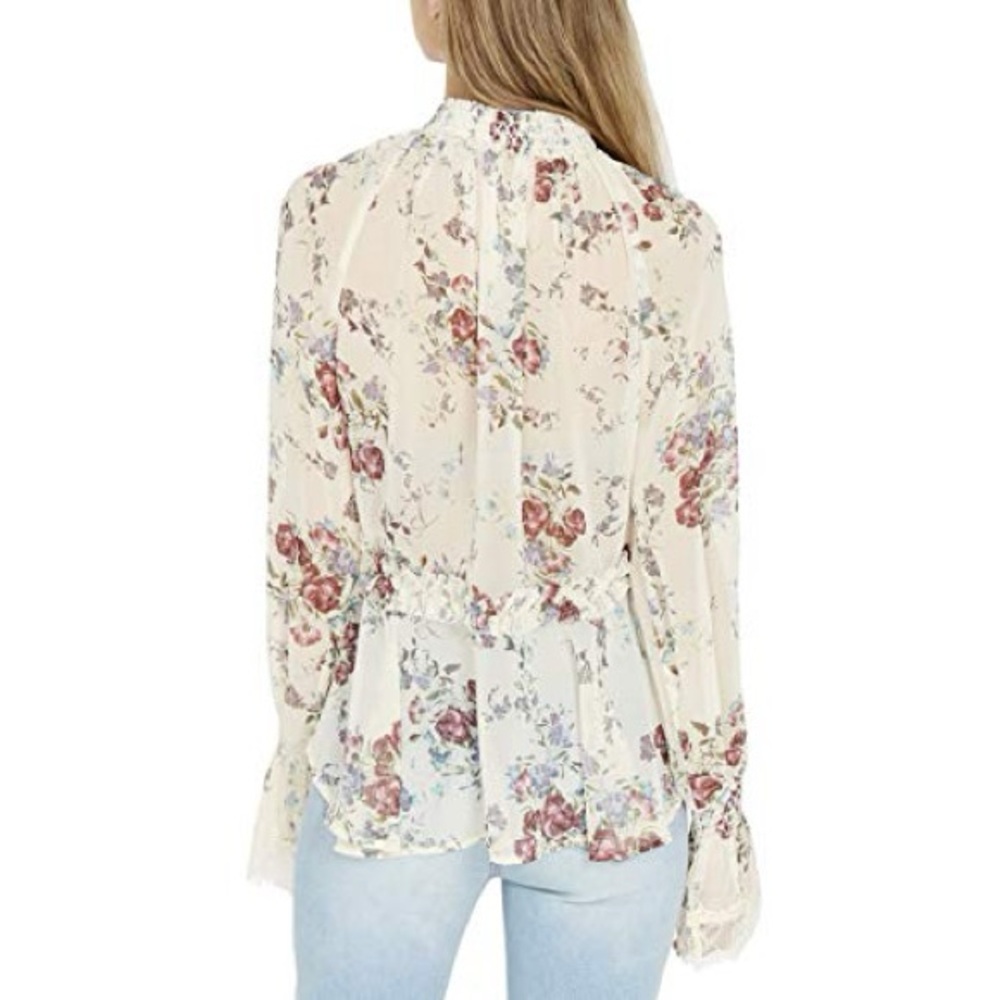 Buffalo David Bitton Floral Lace prairie Blouse - Picture 2 of 7